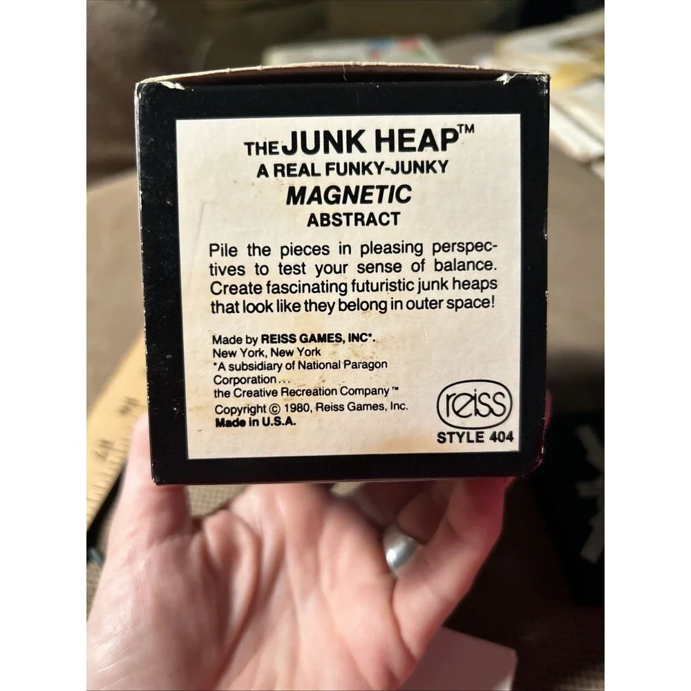 Junk Heap Vintage 1980 Magnetic Sculpture fidget Doodle Table Art USA